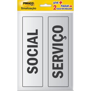 PLACAS PARA SINALIZAÇÃO (6,5x20 cm) PIMACO