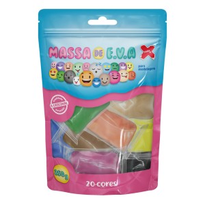 MASSA DE E.V.A 250GRS 20 CORES