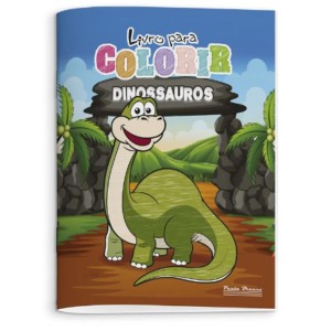 LIVRO INFANTIL COLORIR DINOSSAUROS PAUTA BRANCA