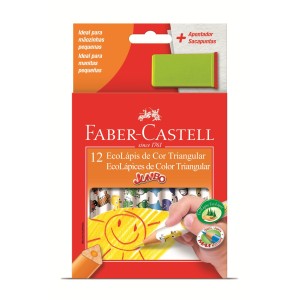 Lápis De Cor 12 Jumbo Triangular 123012AP Faber Castell