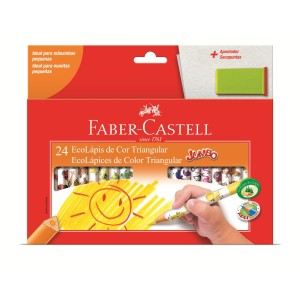 LAPIS DE COR C/24 JUMBO TRIANGULAR+1APONTADOR REF.12.3024AP