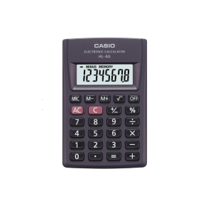 CALCULADORA 8 DIG  PRETA HL-4A CASIO - UN