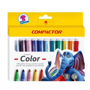 CANETA HIDROCOR C/12 COMPACTOR JUMBO