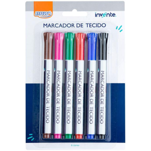 CANETA PARA TECIDO 6 CORES - BRW