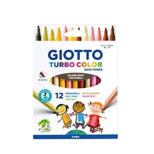 CANETA HIDROCOR C/12 CORES GIOTTO TONS DE PELE