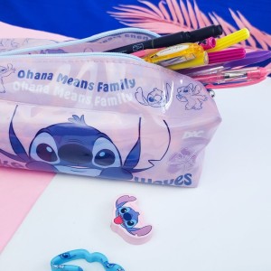 ESTOJO DAC GG EM PVC CRISTAL SUPORTA MAIS DE 100 CANETAS DISNEY STITCH – 4671