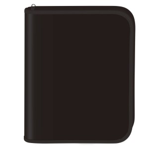 FICHARIO UNIVERSITARIO COM ZIPER DAC ALL BLACK + 48 FOLHAS DECORADAS – 4140