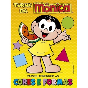 LIVRO GRAMPEADO 16P. - LICENCIADOS ESCOLARES - TURMA DA MÔNICA - VAMOS APRENDER AS CORES E FORMA