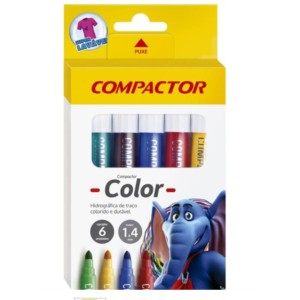 CANETA HIDROGRAFICA C/6 COMPACTOR JUMBO