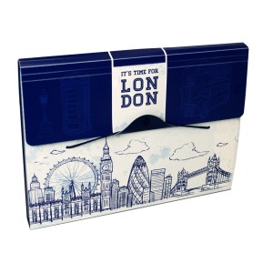 Pasta Sanfonada A4 c/ 12 Divisórias Dello Mundi