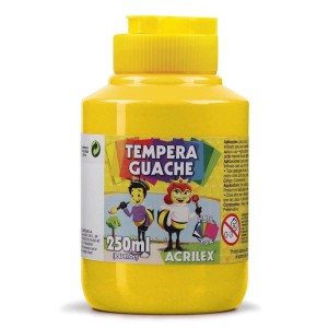 TINTA GUACHE 250ML AMARELO OURO REF.505 - ACRILEX