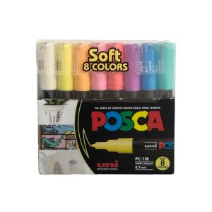 CANETA POSCA PC-1M SOFT COLOR C/8