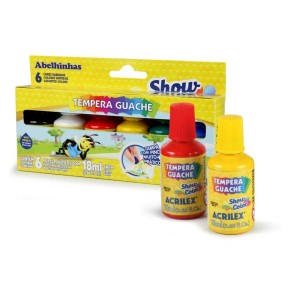 TINTA GUACHE 18ML C/6 CORES SHOW COLOR
