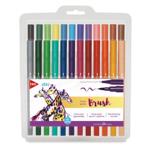 CANETA BRUSH TRIS VIBES SKETCH 24COR CJ