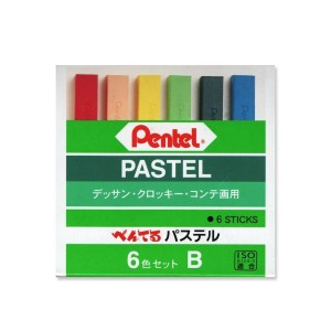 GIZ PASTEL SECO C/6 CORES BASICAS GA-6BD PENTEL