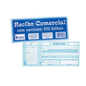 RECIBO COMERCIAL C/CANHOTO 100FLS REF.1901 TAMOIO