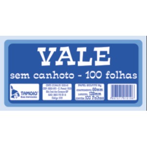 VALE S/CANHOTO 100FLS COD.1019 TAMOIO