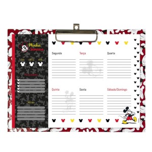 Prancheta Com Planner Semanal Mickey Mouse 12Fls  – DAC