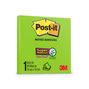 POST-IT 3M 654 76MM X 76MM VERDE LIMONADA 90 FLS HB004648018