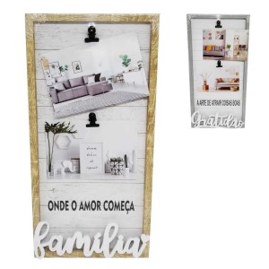 PORTA RETRATO EM PLÁSTICO DECORATIVO FRASES FOTO: 10X15 FWB