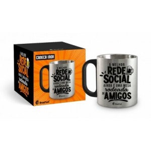CANECA METAL INOX - A MELHOR REDE SOCIAL