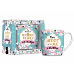 CANECA PORCELANA URBAN 360ML - MELHOR VOVÓ DO MUNDO