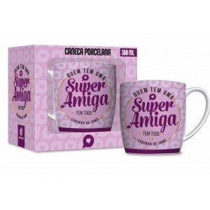 CANECA PORCELANA URBAN 360ML - FAMÍLIA - AMIGA