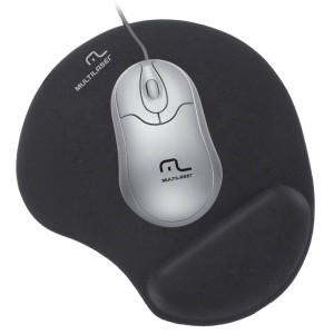 MOUSE PAD C/APOIO GEL PRETO REF-ACO21 MULTILASER