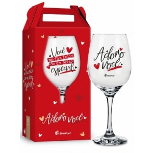 TAÇA VINHO - ADORO VOCÊ