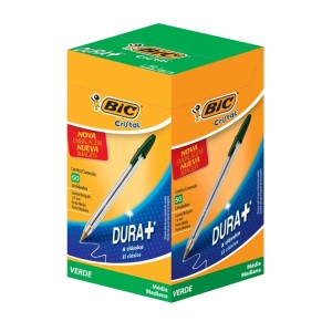 CANETA ESFEROGRÁFICA BIC CRISTAL VERDE CX C/50