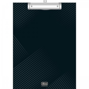 PRANCHETA A4 DECORADA ZIP COM PRENDEDOR METÁLICO