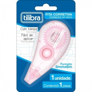 FITA CORRETIVA 5MMX6M ROSA-CLARO - BLISTER COM 1 UNIDADE