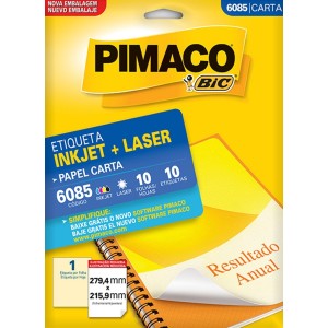 ETIQUETA INKJET + LASER 6085 PIMACO