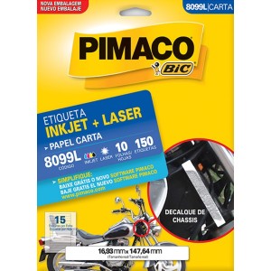 ETIQUETA INKJET + LASER 8099L PIMACO