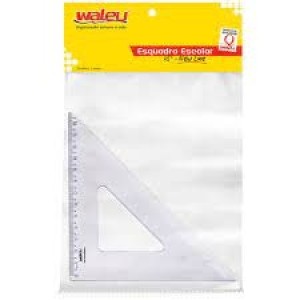 ESQUADRO ESCOLAR ACRIL 45 21CM NEW LINE WALEU