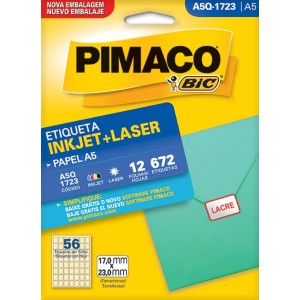 ETIQUETA INKJET + LASER A5Q-1723 PIMACO