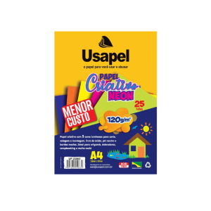 BLOCO CRIATIVO A4 5CORES LUMI USAPEL