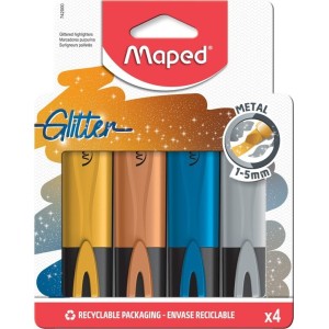 MARCA TEXTO GLITTER C/4 CORES MAPED - REF 742000