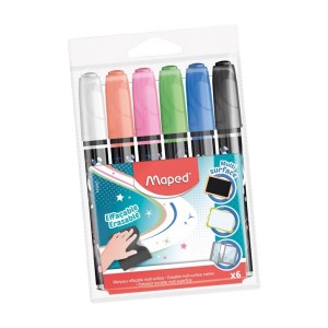 MARCADOR MULTI SUPERFICIE C/6 CORES - REF 743557