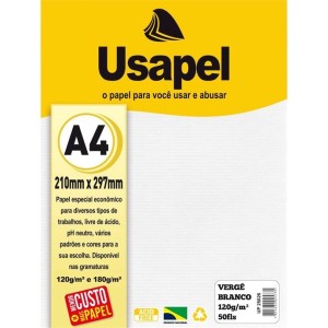 PAPEL VERGE 120G 50FLS BRANCO