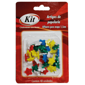 ALFINETE MAPA  TIPO ESTRELA KIT REF-605375 C/40