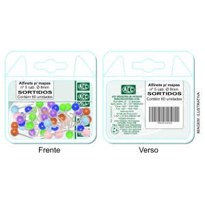 ALFINETE MAPA ACC N.5 C/60 CORES - CX