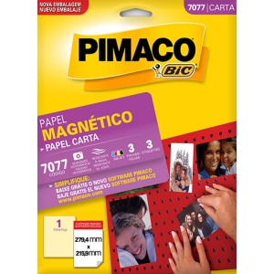 ETIQUETA INKJET + LASER MAGNÉTICA 7077 PIMACO