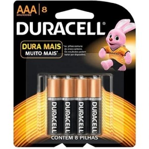 PILHA AAA DURACEL ALCALINA C/8