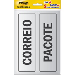 PLACAS PARA SINALIZAÇÃO (6,5x20 cm) PIMACO