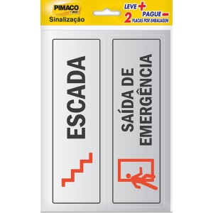 PLACAS PARA SINALIZAÇÃO (6,5x20 cm) PIMACO